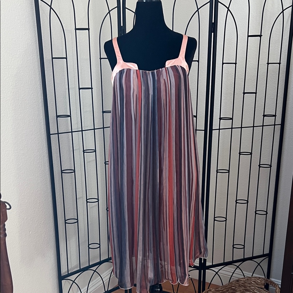 Khujo striped pleated mini dress